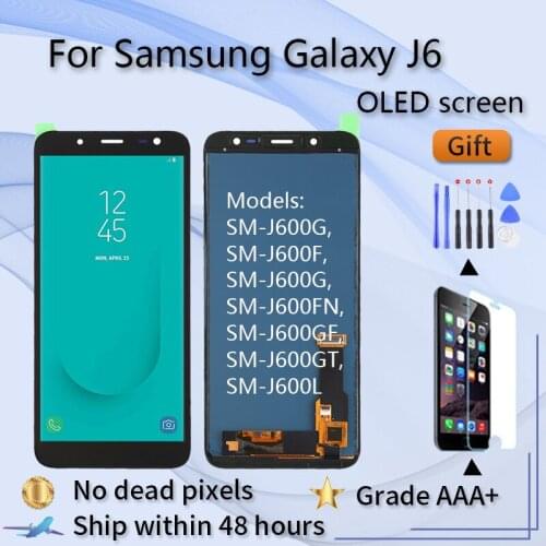 Super AMOLED For Samsung Galaxy J6 2018 J600G, J600F, J600G, J600FN, J600L LCD screen Display and touch Glass pannel Assembly