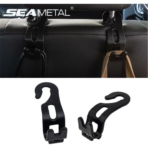 Universal Car Back Seat Hook for Bag Coat Water Holder Organizer Hanger Hook Collapsible Seat Headrest Support Hooks Car Gadgets
