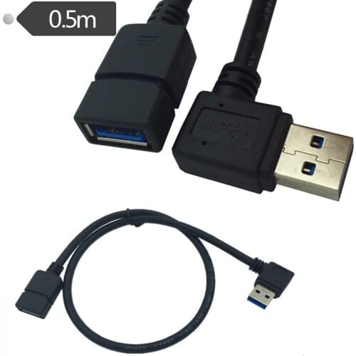 USB3.0 data cable USB extension cable AM-AF AM right side bend 90 degree elbow extension cable data cable 0.5M
