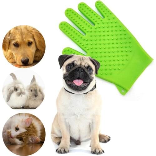 1PCS Waterproof Pet Grooming Gloves For Animals Cat Hair Removal Brush Both-Side Dog Deshedding Cleaning Combs Pet Massage Glove