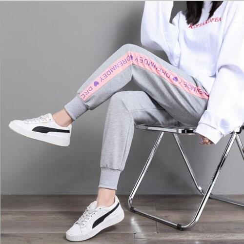 Women Joggers Cotton Sweatpants For Women Sports Pants Jogging Sports Letter Print Running Joggings Leisure Trousers n9094