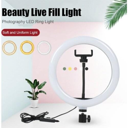 10 inch 26 cm Live Streaming Fill Light Mini LED Selfie Lamp Studio Photography Photo Lighting Makeup Ring Light With Phone Clip