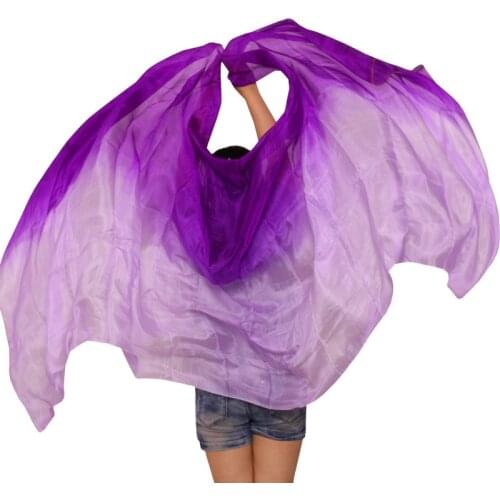 100% Real Chinese Silk Veil Shawl Women Scarf Costume Accessory Customized Handmade Dyed Silk Veil Belly Dance Pure Natural Veil