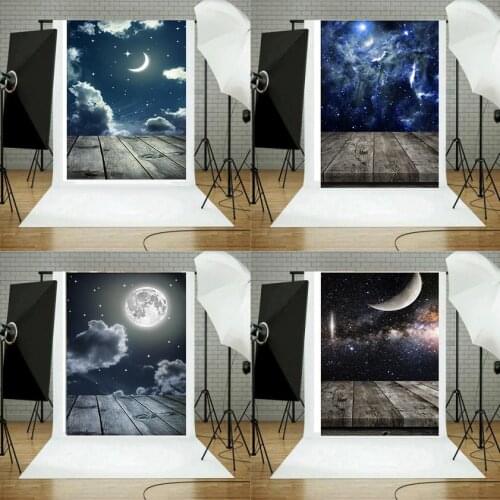 5*7 Feet Starry Sky Wooden Board Photography Background Birthday Party Backdrop Baby Photo Backdrop Studio Supplies Props
