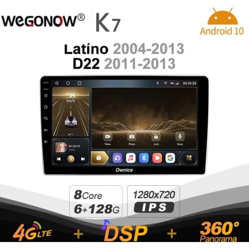 6G 128G K7 Ownice 2 Din Android 10.0 Car Multimedia radio for Nissan Latino 2004 - 2013 D22 2011 - 2013 With 8 Core A75*2+A55*6