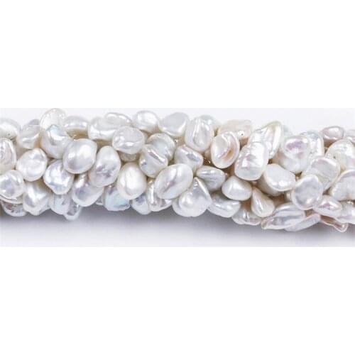 9-10mm AA grade natural freshwater real pearls keshi irregular shape pearl strands