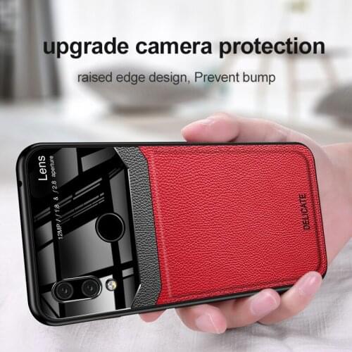 Huawei Nova 4 Nova4 VCE L22 Case silicone bumper leather plexiglass case for Huawei Nova4 VCE-L22 cover Nova4 Hard case