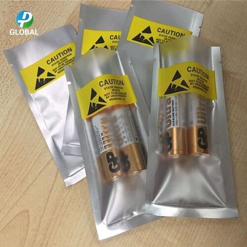 D&P 100pcs 7*11.5cm Waterproof Anti static plastic Storage Packaging Bag open top Anti-Static Shielding pouches ESD battery bags