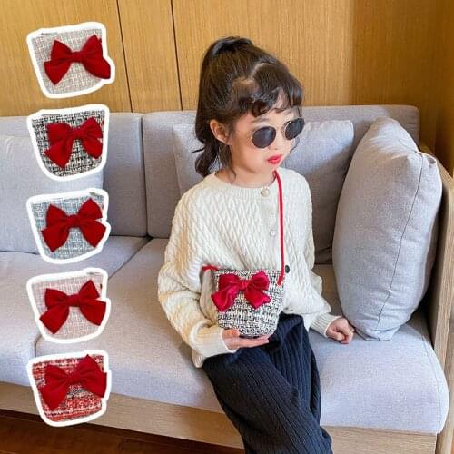 Children Cartoon Bag Plush Purse Bags Handbag Round Zipper Crossbody Bags Shoulder Bag