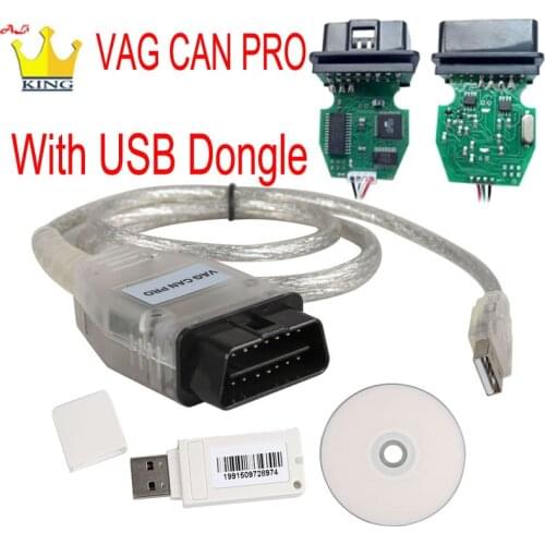 VAG CAN PRO CAN BUS+UDS+K-line S.W Version 5.5.1 VCP OBD2 Diagnostic Interface USB Cable Support Can Bus UDS K Line code reader