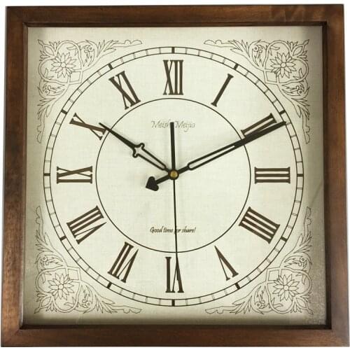 European Wooden Wall Clock Retro Nordic Clocks Home Decorative Wall Clock Living Room Bedroom Large Vintage Wall Clocks Gift