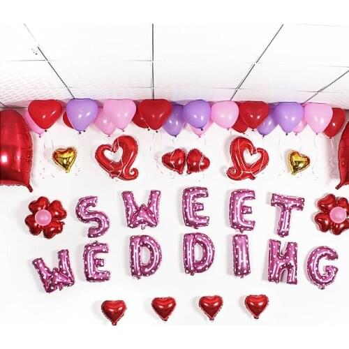 Creative festive wedding supplies wedding a romantic Valentines day balloon decorations birthday balloon aluminum package