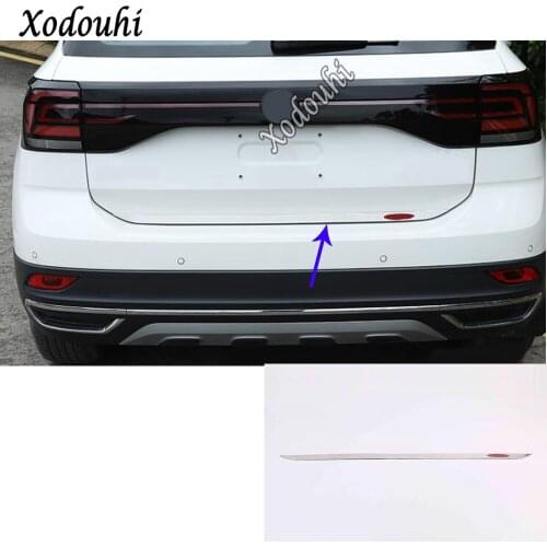 For Volkswagen VW T-cross Tcross 2018 2019 2020 Car Cover Stainless Steel Rear Tail Door Bottom Tailgate Trunk Lid Tail Gate
