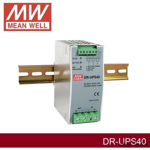 MEAN WELL DR-UPS40 DC24-29V 40A DIN Rail DC UPS Module Power Supply With Battery Control For DIN Rail UPS System