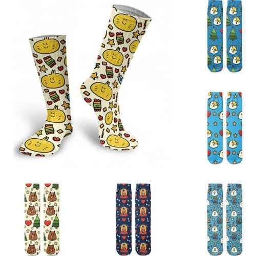 Kawaii Cartoon Image Cotton Socks Funny Fashion High-quality Men Womens Girls Socks High Ankle Summer Autumn Breathable Socks