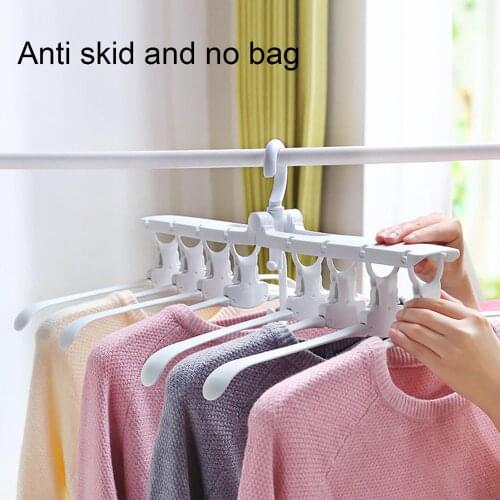 Multifunctional Stylish Practical Convenient Durable Plastic Clothes Coat Hangers Rotatable Storage Closet Organizer