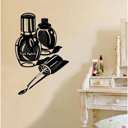 Wall Decal Nail Salon Art Beauty Salon Interior Decor Vinyl Wall Stickers Stylist Manicure Woman Gift Removable Mural S217