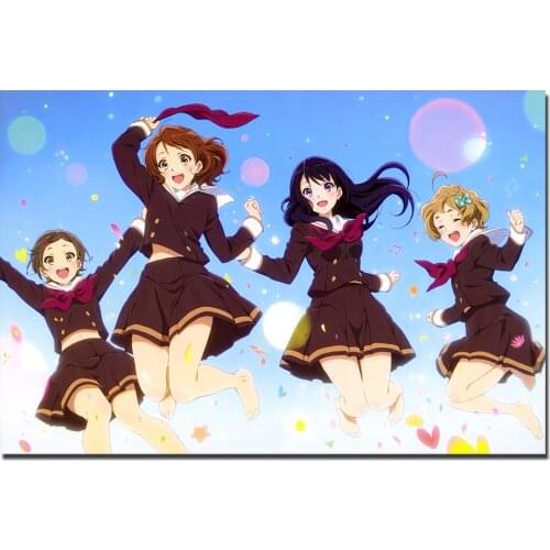 Newtype Anime Girls Poster Canvas Cloth Fabric Print Painting for Home Decor Wall Art Picture