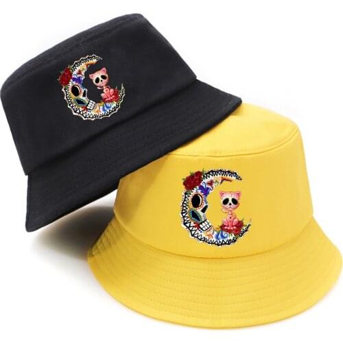 Sun Prevent Halloween Mans Bucket Hat Outdoor Fisherman Hats Women Autumn Funny Bucket Cap New Streetwear Beige Chapeu Pescador