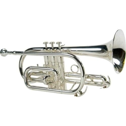 Silver plated Cornet Brass body and tuning pipe Tone Bb
