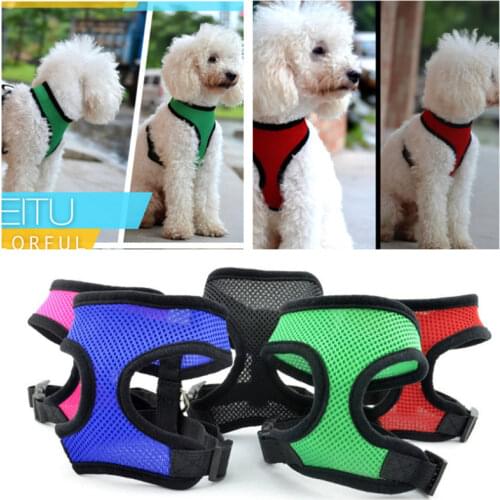 Adjustable Comfort Soft Breathable Dogs Harness Pets Vest Rope Dog Chest Strap Leash Collar Lead Cachorro Harness Pet Supplies