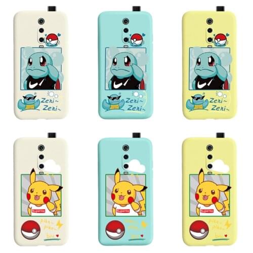Pokemon Pikachu Jeni Turtle Silicone Phone Case Is Suitable for Xiaomi Redmi K40 K30pro K20 K30S K30pro All-inclusive Lens