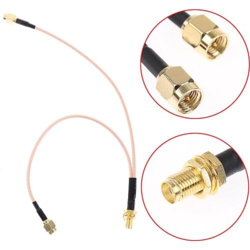 1PC Female SMA To Double Male SMA Y Type Splitter Combiner Jumper Cable RG316