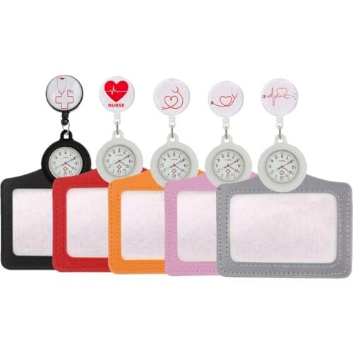 Simple Design Glasses Love HeartBeat Stethoscope Medical Icon Nurse Doctor Hospital Hang Retractable Pocket Gift Quartz Watches
