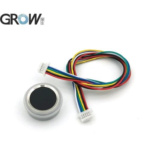 GROW R502-F Waterproof Small DC3.3V Diameter 21.5mm MX1.0-6pin Capacitive Round LED Fingerprint Module Sensor Scanner