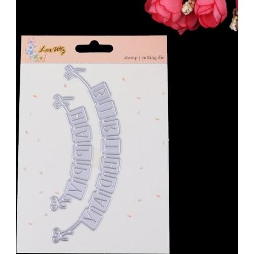 Happy Birthday Cutting Dies Stencils For DIY Scrapbooking Photo Album Paper Card