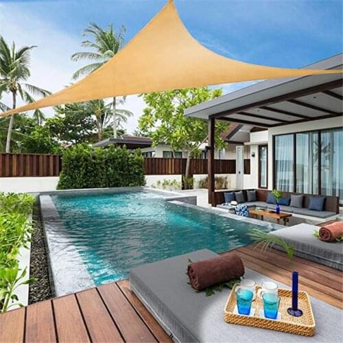 Triangle Outdoor Awning Shade Cover Anti-UV Outdoor Shelters Sun Shade Sails Beach Sunshade Tarp Waterproof Garden Camping