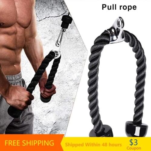 Tricep Rope Push Pull Down Cord For Gantry Trainer Gym Home Workout For Bodybuilding Muscle Gain Fitness Exercise Equipment