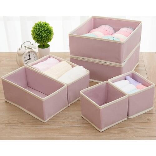 Storage Box Underwear Collapsible Storage Box Panties Socks Bra Wardrobe Storage Box Drawer Washable Ladies Storage Box