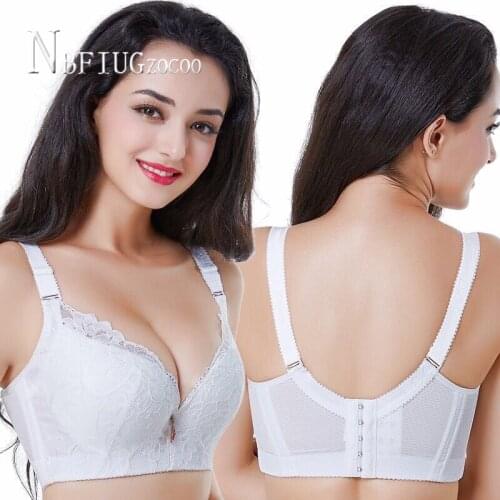 Plus Size Thin Underwire Anti-sagging Women Bra Push Up Adjusted-straps Female Underwear