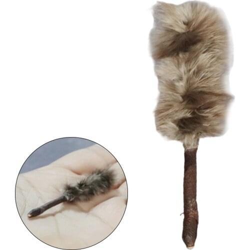 1:12 Dollhouse Miniature Feather Duster Toy Dollhouse Life Scene Cleaning Tool Kids Role Play Toy
