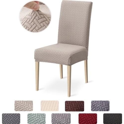 1/2/4/6pcs Dining Chair Cover Jacquard Spandex Slipcover Protector Case Stretch for Kitchen Chair Seat Hotel Banquet Elastic