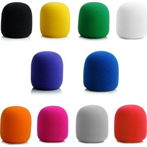 10Pcs Microphone Windscreen Sponge Covers Lapel Headset Grill Windshield Foam Mic Pad Cover Protective Cap for Gooseneck Meeting