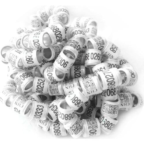 50Pcs Aluminum Bird Foot Rings Racing Pigeon Leg Clips Identify Number Bands D0AC