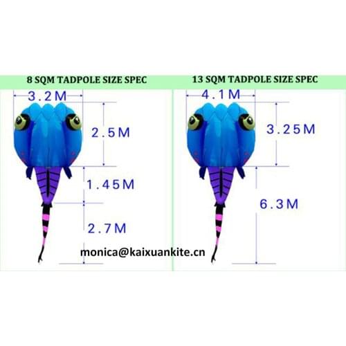 13 sqm Tadpole Kite, soft kite, show kite, Lifter