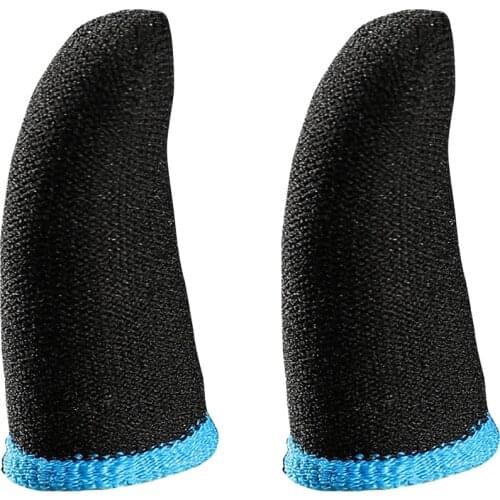2 Pcs Breathable Game Controller Finger Cover Sweat Proof Gaming Thumb Sleeve Finger Thumb Sleeve Gloves for PUBG Mobile