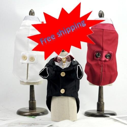 2021 hot pet clothing pet transform into a suit baby Teddy Jiva poodle bulldog cat spring and summer formal tuxedo
