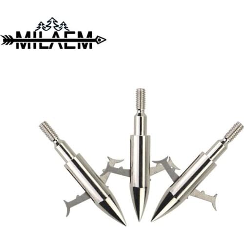 3 Pcs Fishing Arrowheads 160 Grain Sharp Arrow Head Outdoor Fisher Games Steel Broadhead Archery Shooting Hunting Accessories