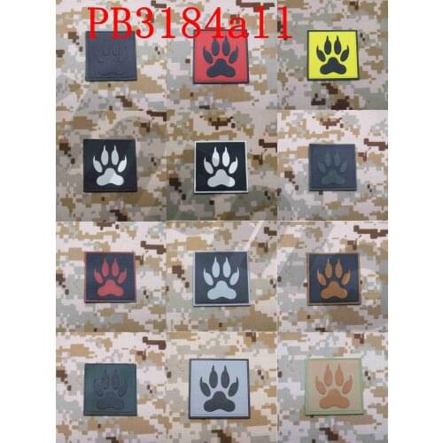 3D PVC patch K9 Dog paw Morale of tactical military