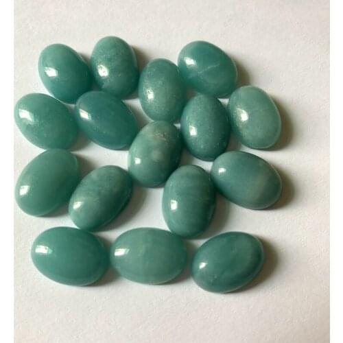 AAA Quality Natural Amazonite Cabochons 10x14mm oval CAB Semi precious stone Jewelry Cabochon Ring Face 20pcs/lot