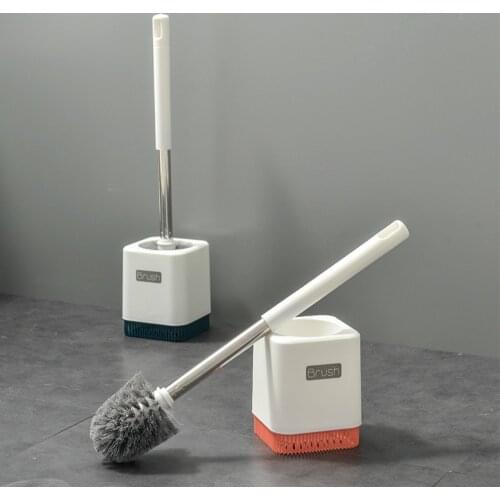 WC Accessories Toilet Brush Holder Toilet Brushes Without Dead Long Handle Cleaning Brush Household Toilet Cleaning Kit L1