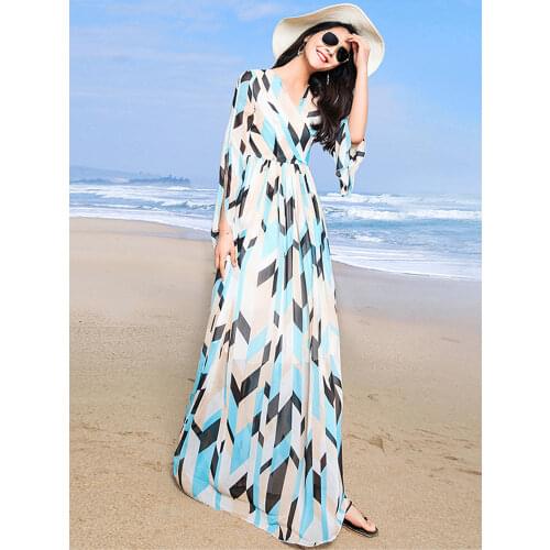 DEVCHATA Long Sleeve Summer Dresses