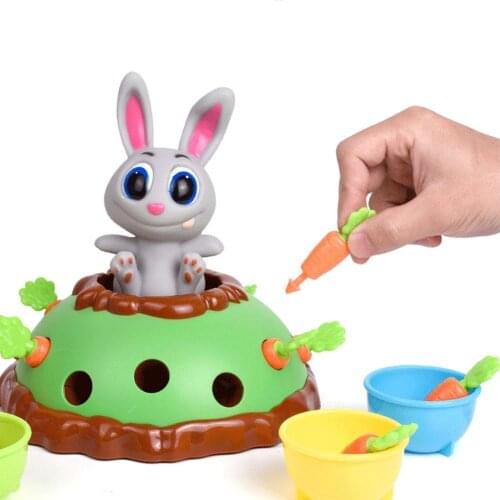 Bunny Electric Puzzle Board Game Parent-child Interactive Toy Party Game Jumping Rabbit Pulling Carrot Puzzle Game