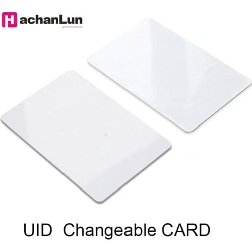 HaChanLun 50pcs UID RFID 13.56mhz Proximity Chip Block 0 Sector Writable Duplicator Copy IC Tag Card Sticker Key Fob Token Ring
