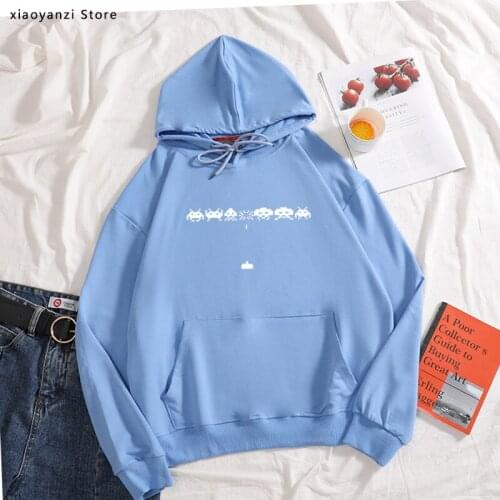 Space Invader hoodies Classic Shooting Retro Game Gift For Atari Arcade Player Creative Design women pullovers sweatshirts