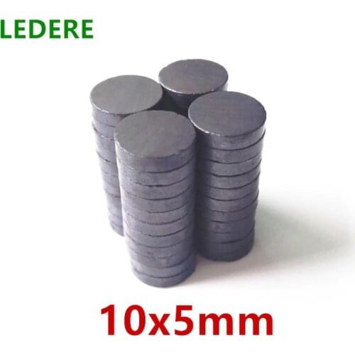 2-500pc/lot Disk Ferrite Magnet 10x5 mm magnet fridge ferrite magnet ring ferrite magnet for speakers magnet black 10*5 mm mini